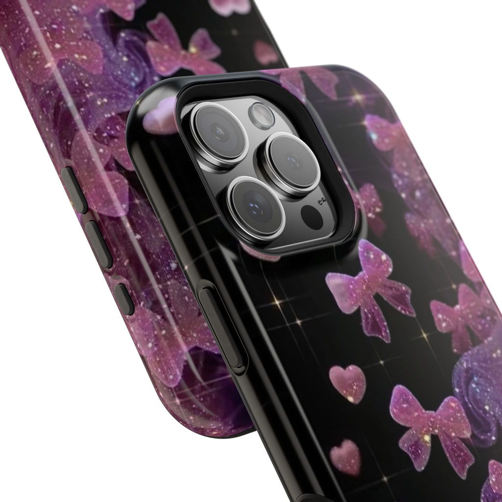Galaxy Pink Butterflies Phone Case — Magnetic Impact-Resistant