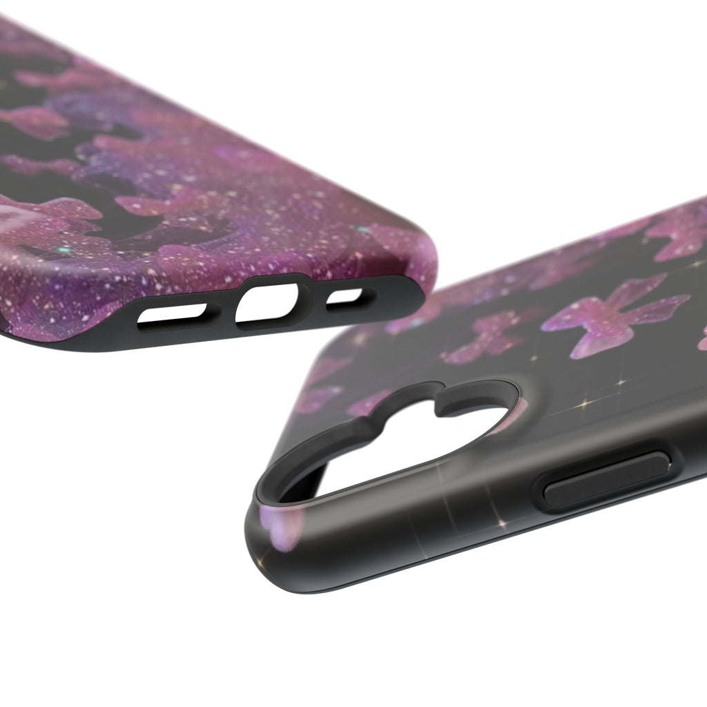 Galaxy Pink Butterflies Phone Case — Magnetic Impact-Resistant