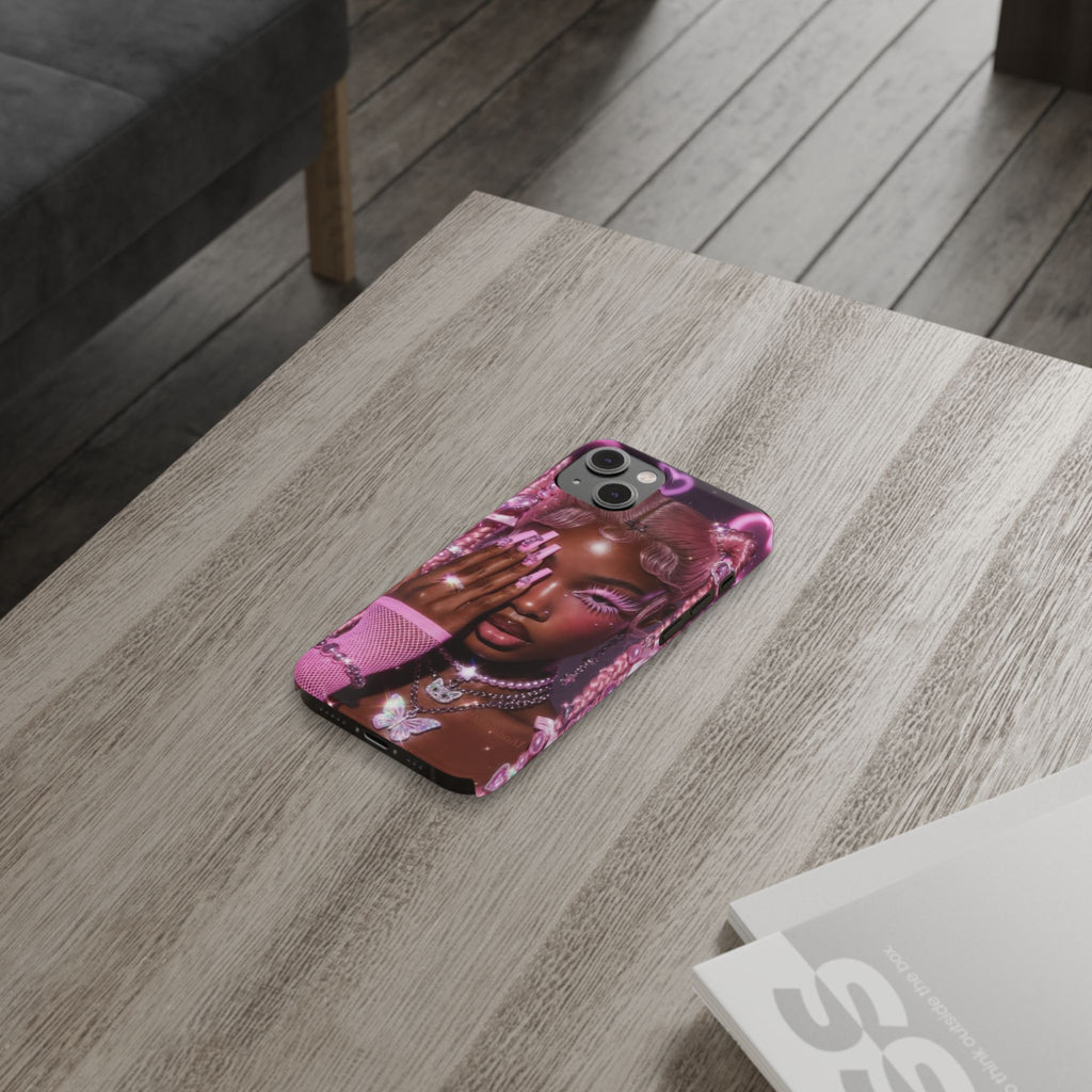 Pink Glam Slim Phone Case — Butterfly Jewels Fashion iPhone Cover