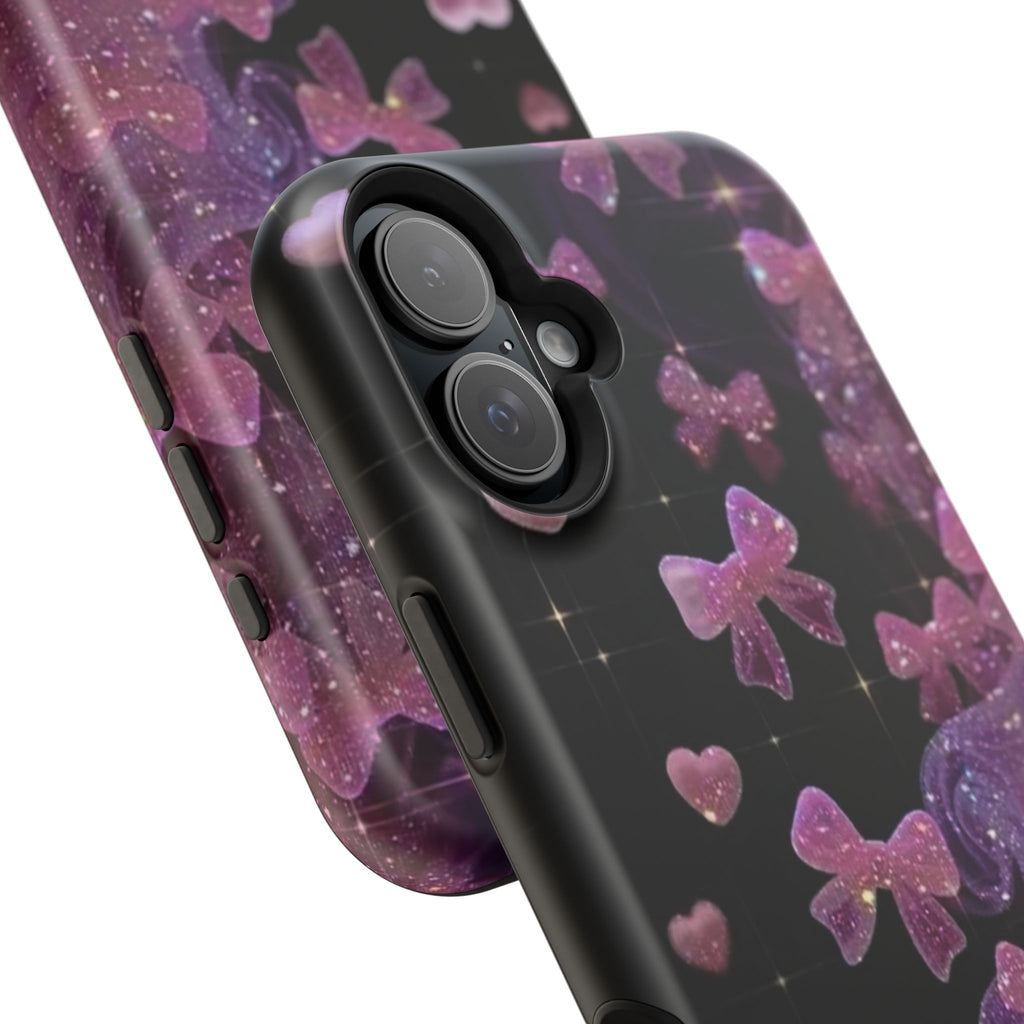 Galaxy Pink Butterflies Phone Case — Magnetic Impact-Resistant