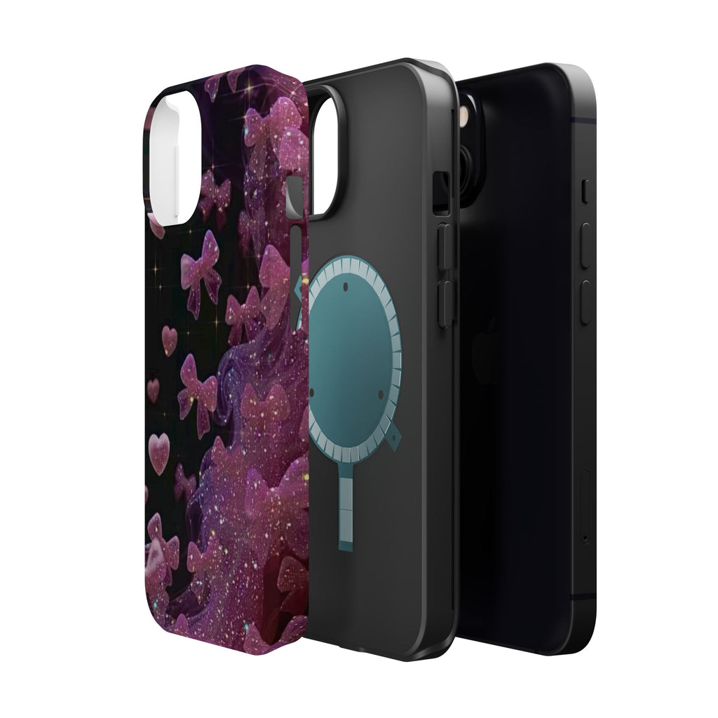 Galaxy Pink Butterflies Phone Case — Magnetic Impact-Resistant