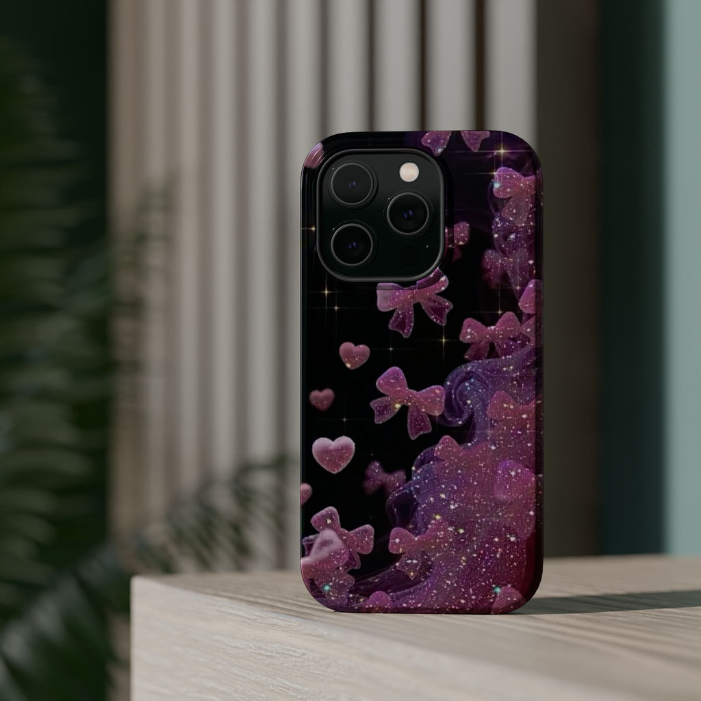 Galaxy Pink Butterflies Phone Case — Magnetic Impact-Resistant