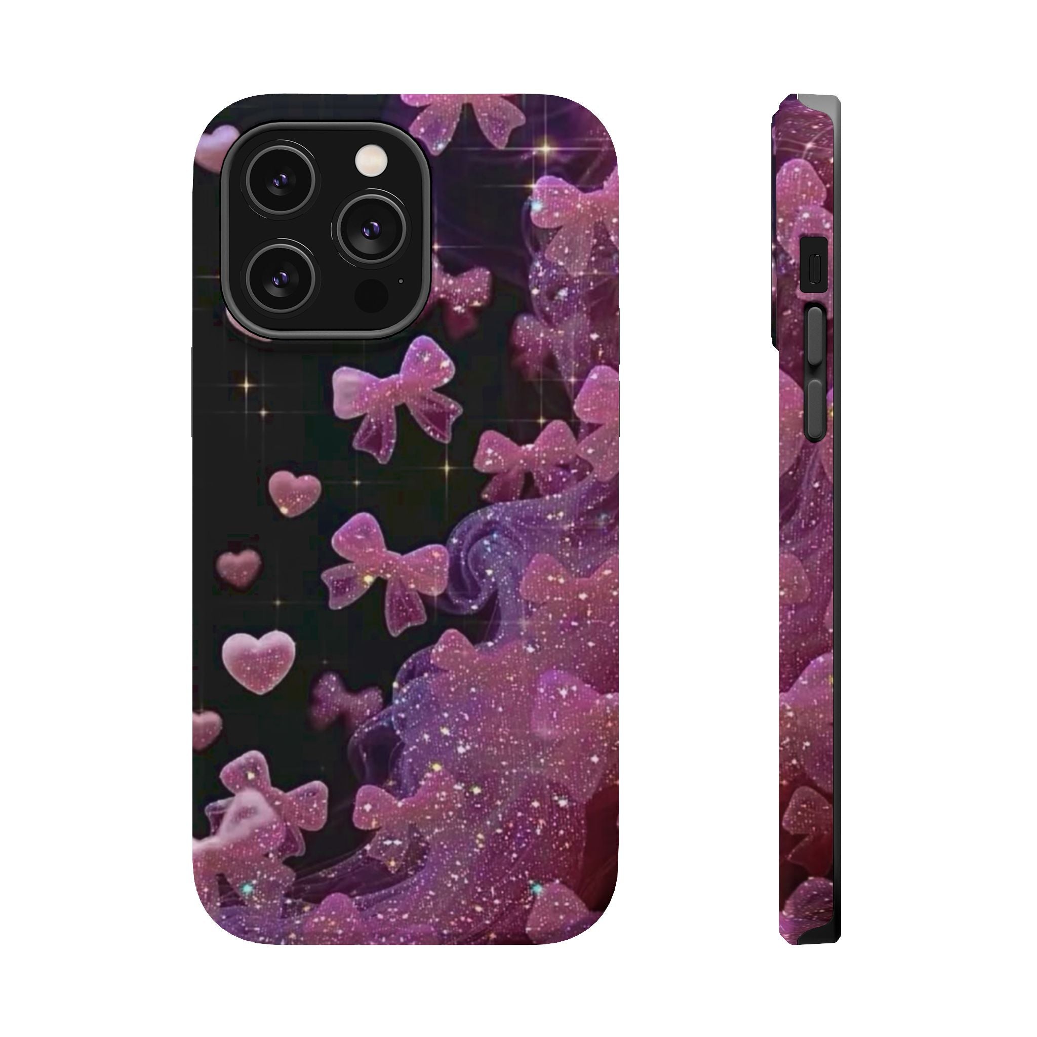 Galaxy Pink Butterflies Phone Case — Magnetic Impact-Resistant