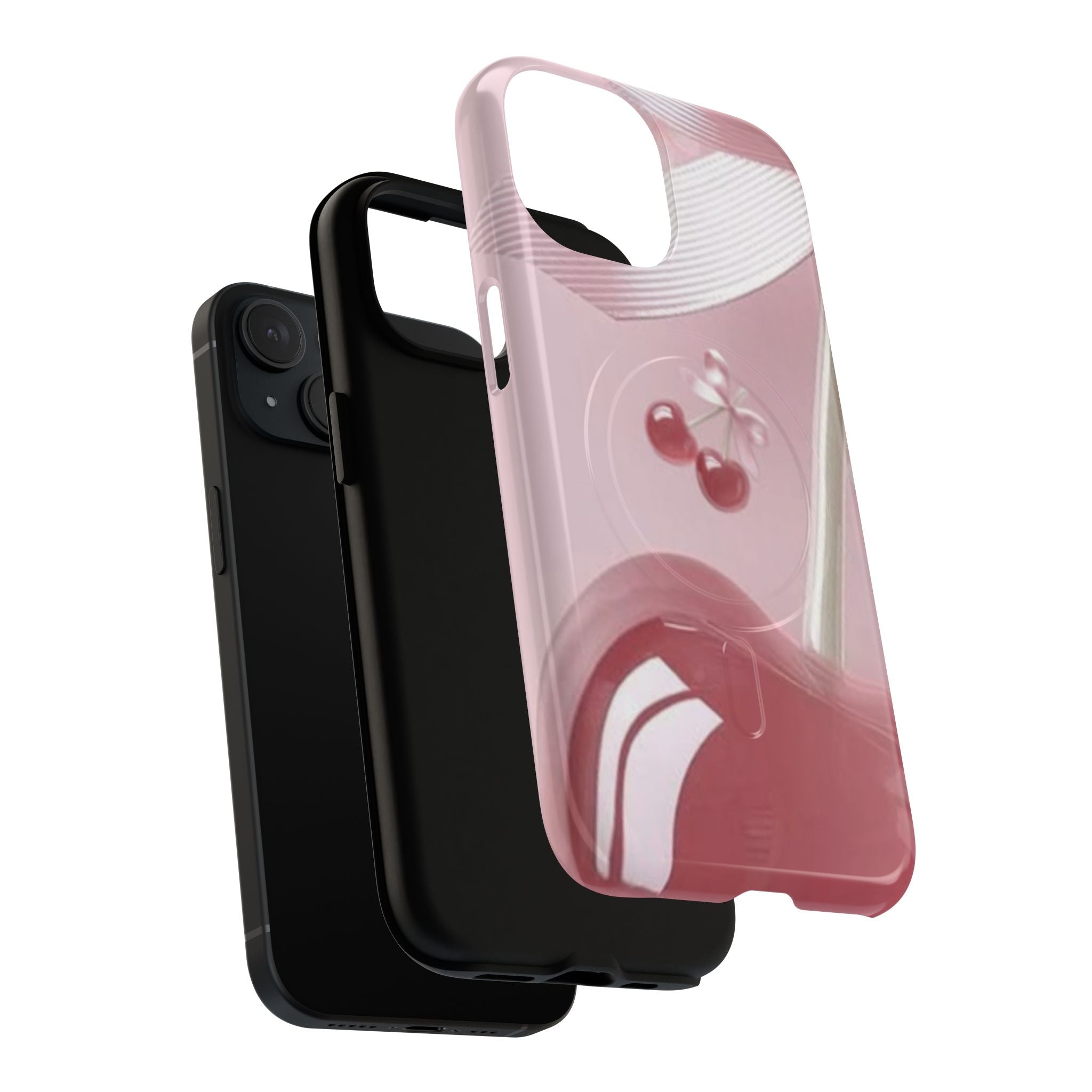 Pink Cherry MagSafe Phone Case — Tough Protective Cherry Design