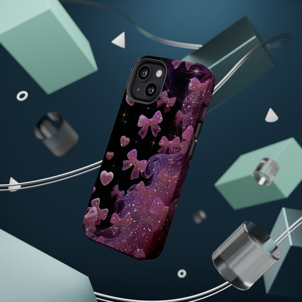 Galaxy Pink Butterflies Phone Case — Magnetic Impact-Resistant