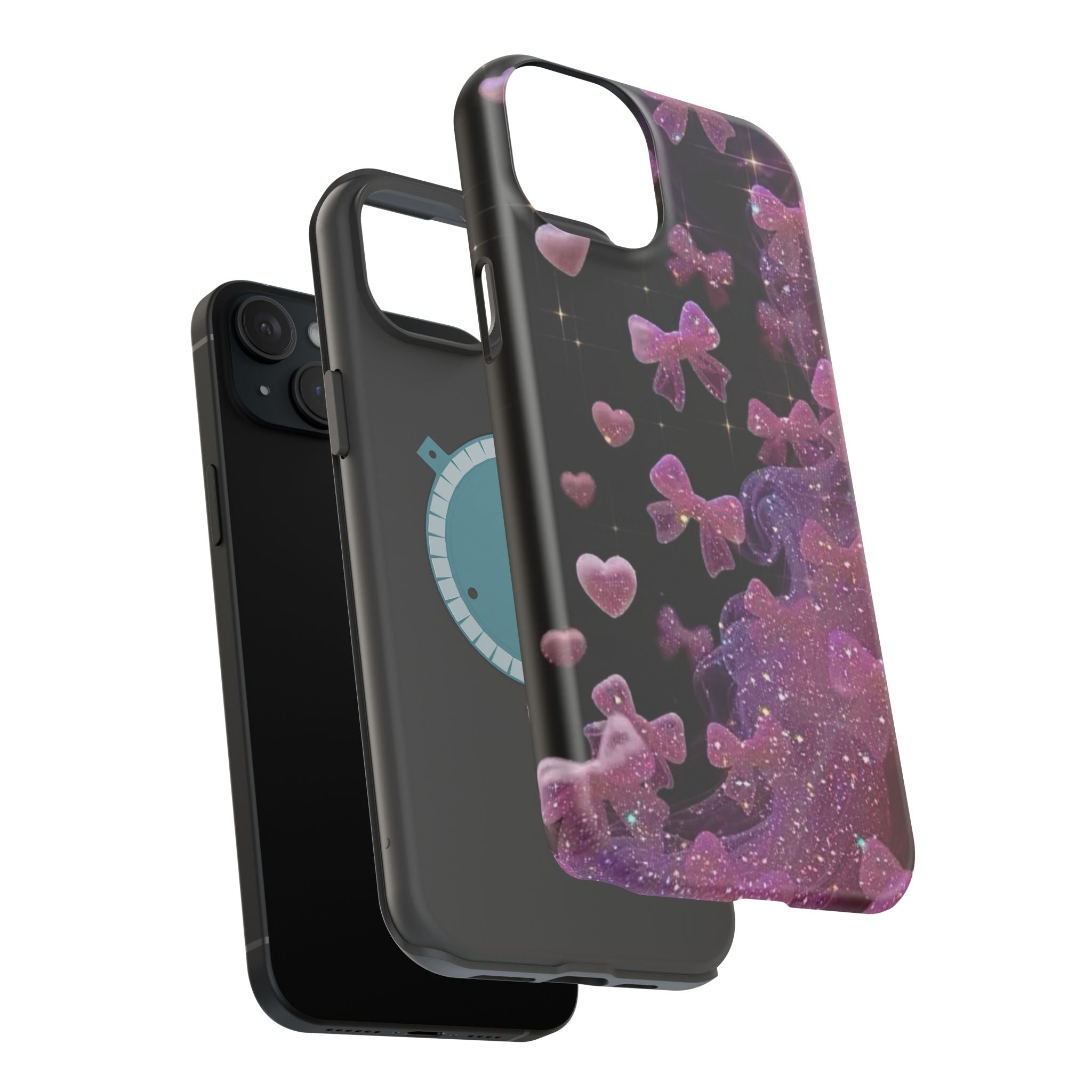 Galaxy Pink Butterflies Phone Case — Magnetic Impact-Resistant