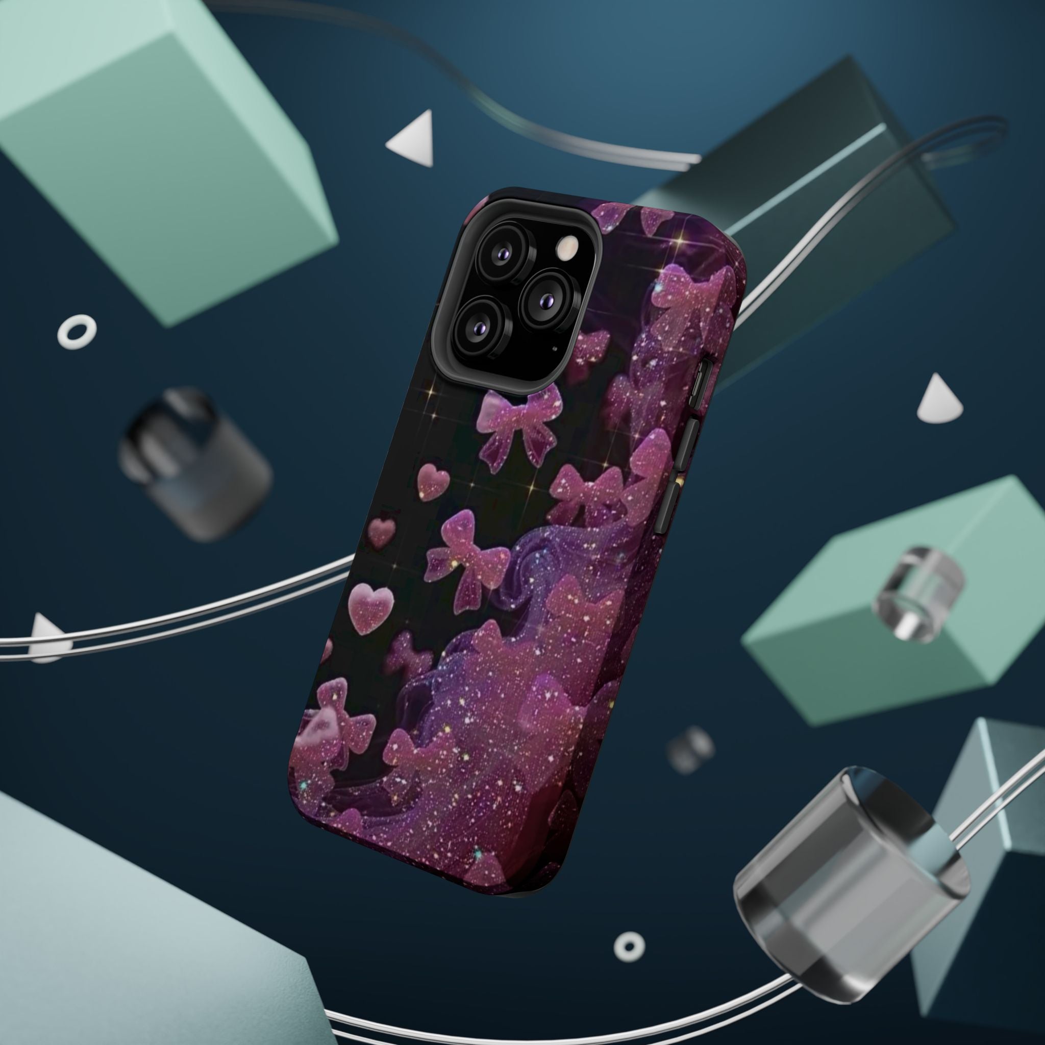 Galaxy Pink Butterflies Phone Case — Magnetic Impact-Resistant