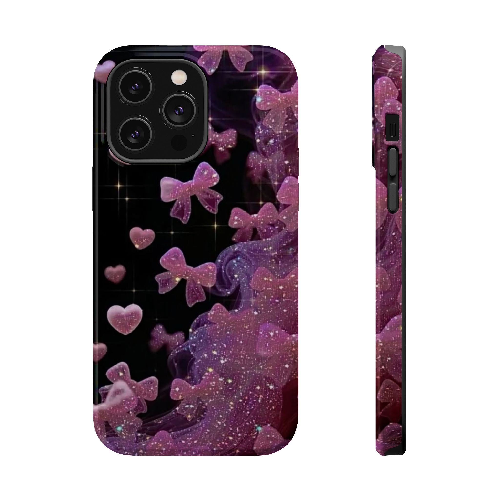 Galaxy Pink Butterflies Phone Case — Magnetic Impact-Resistant