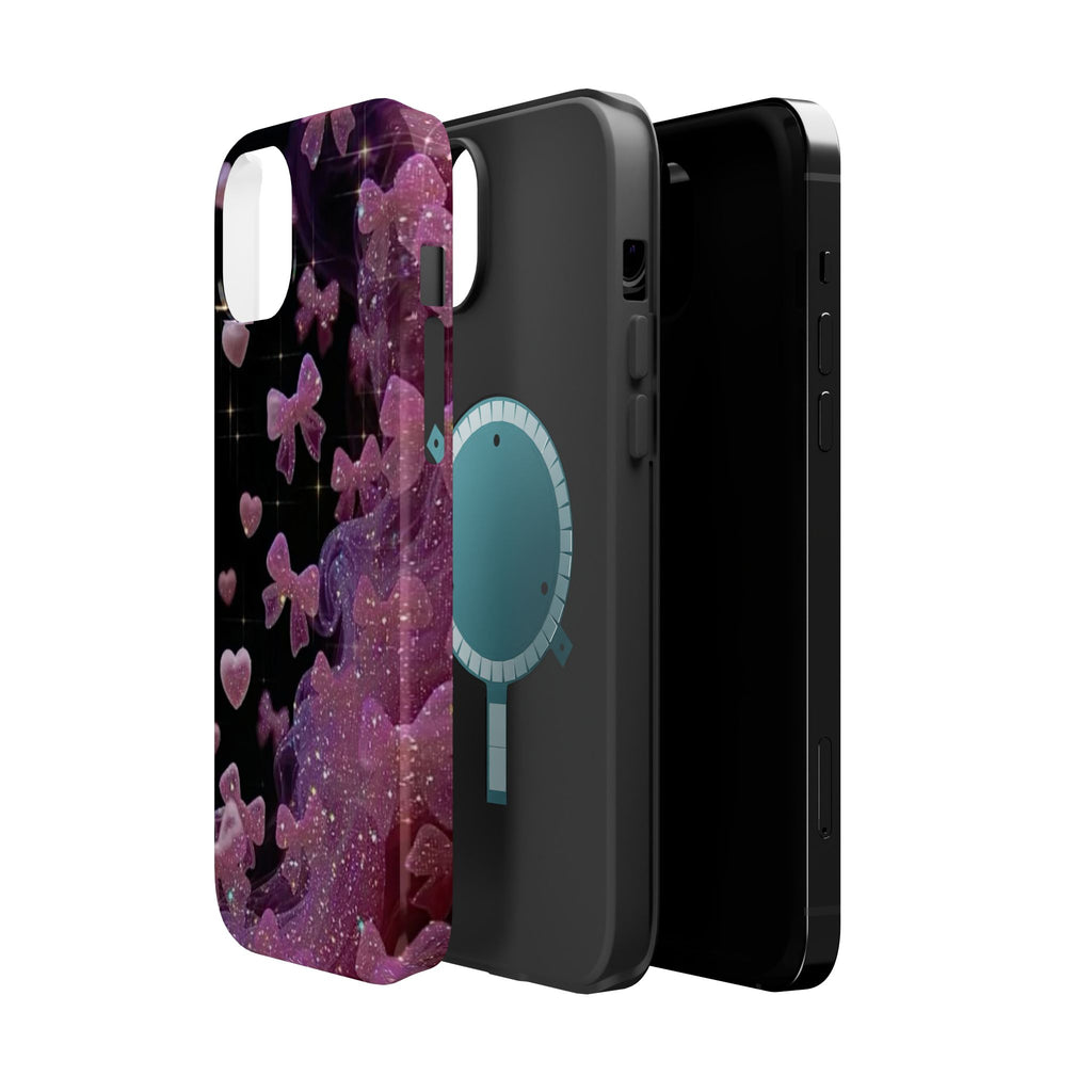 Galaxy Pink Butterflies Phone Case — Magnetic Impact-Resistant