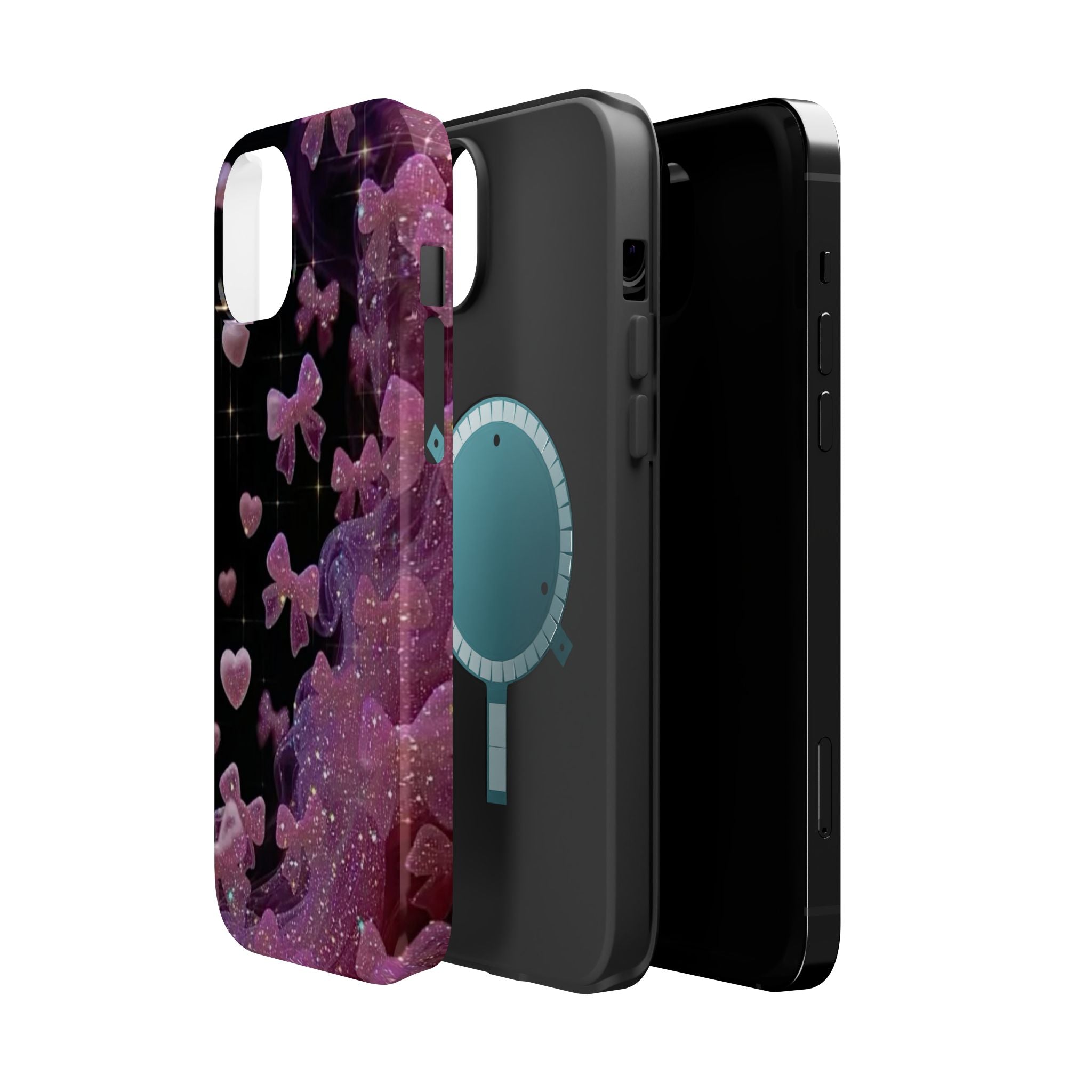 Galaxy Pink Butterflies Phone Case — Magnetic Impact-Resistant