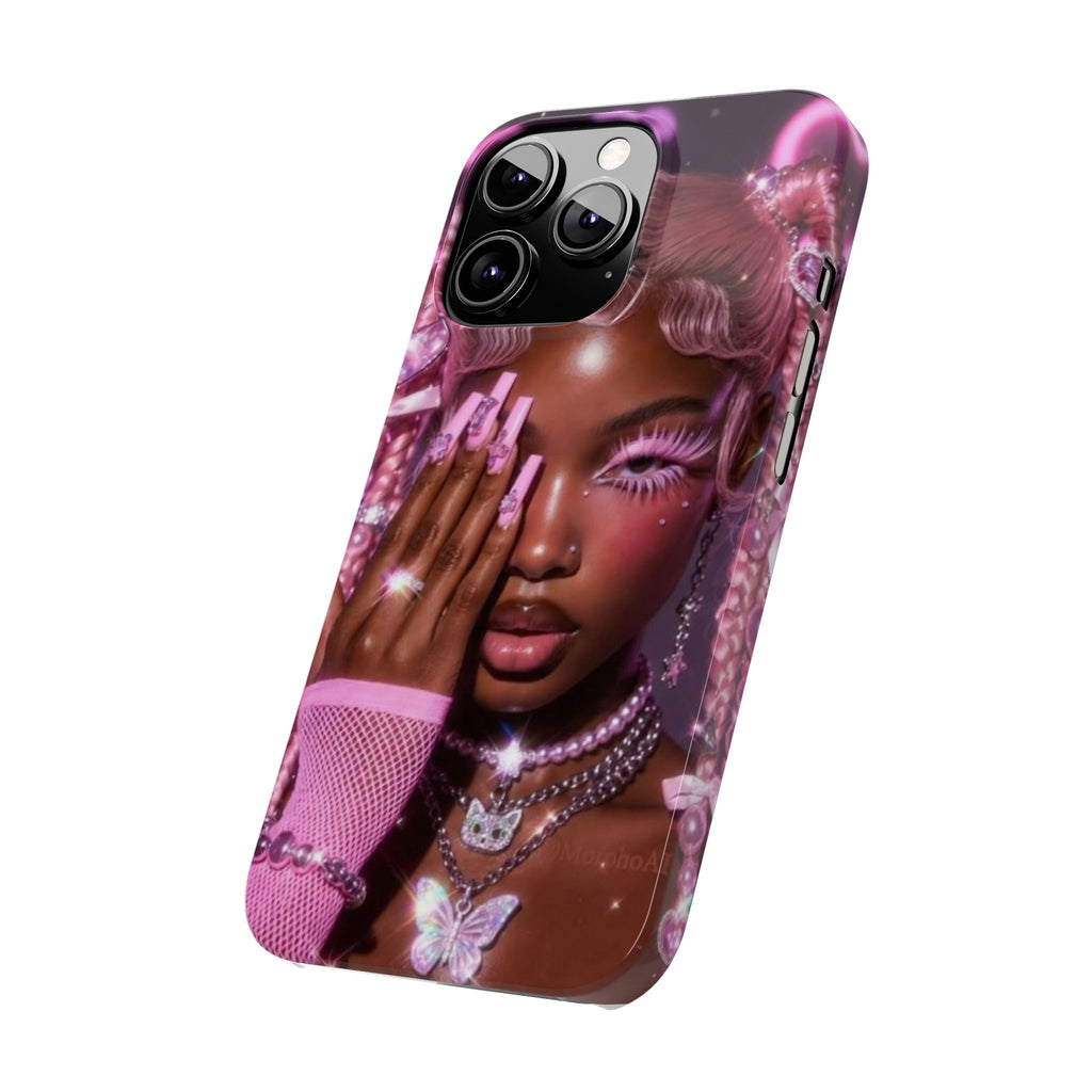 Pink Glam Slim Phone Case — Butterfly Jewels Fashion iPhone Cover