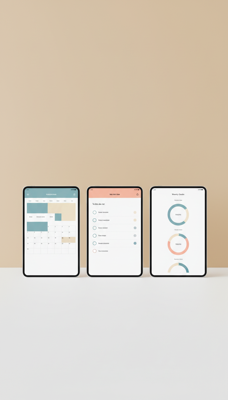 Minimalist Productivity Planner App Set