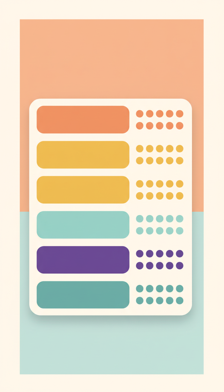 Habit Tracker Template with Modern Graphics